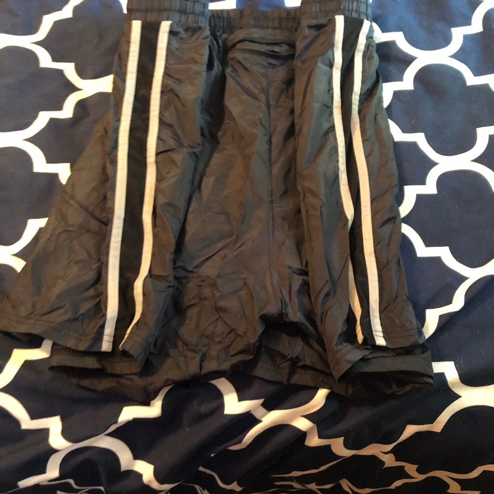 Lined black athletic shorts
